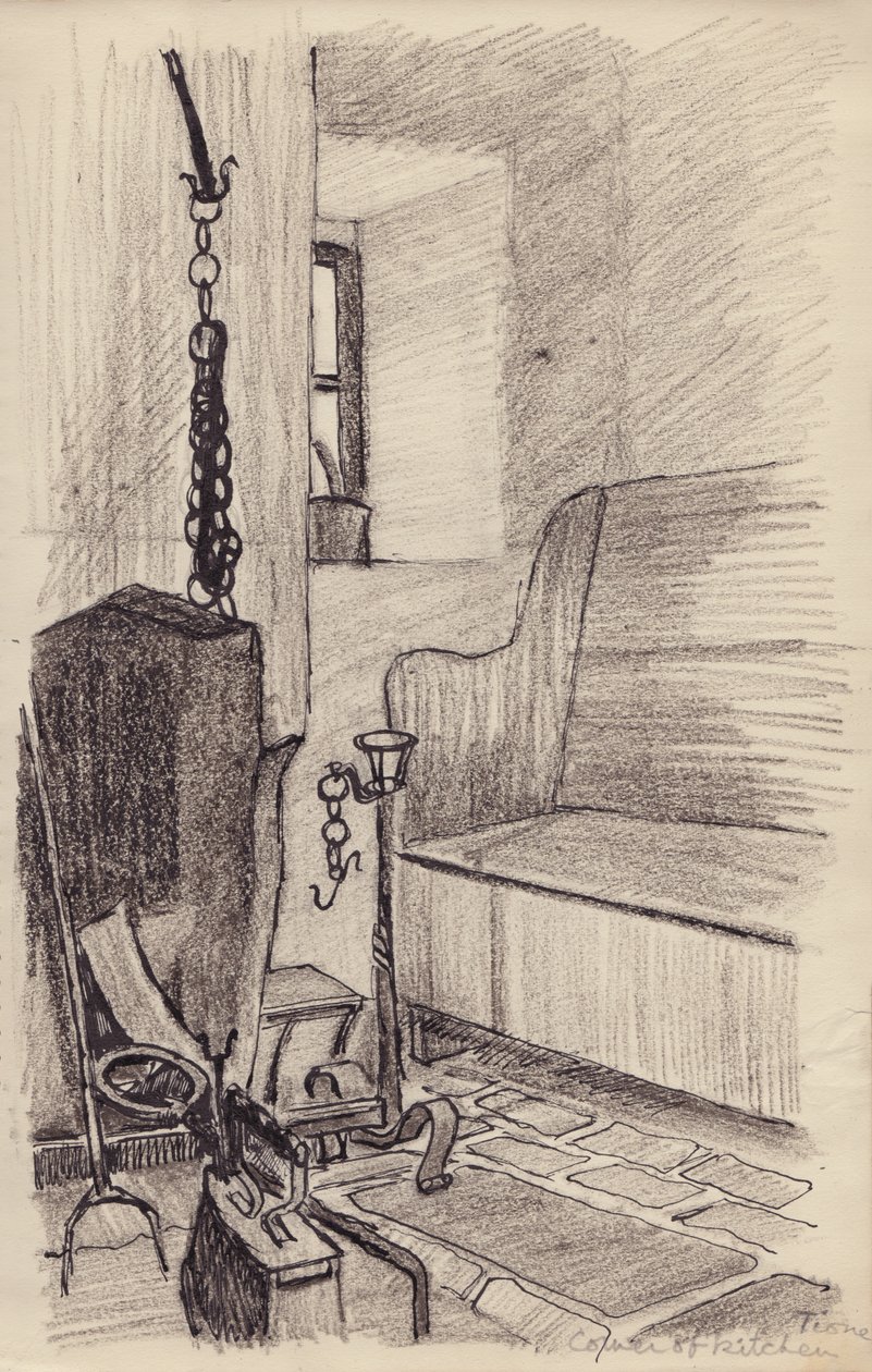 Ecke der Küche, Tione, ca. 1950 von Shirley Markham