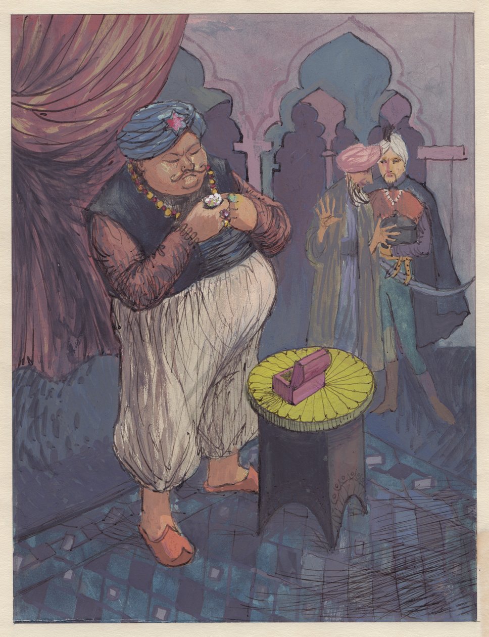 Illustration für eine Märchengeschichte von Shirley Markham