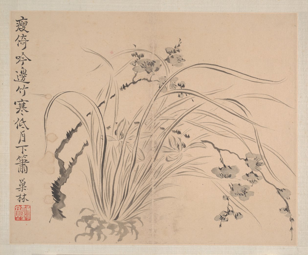 Landschaften und Blumen, datiert 1745 von Shishen Wang