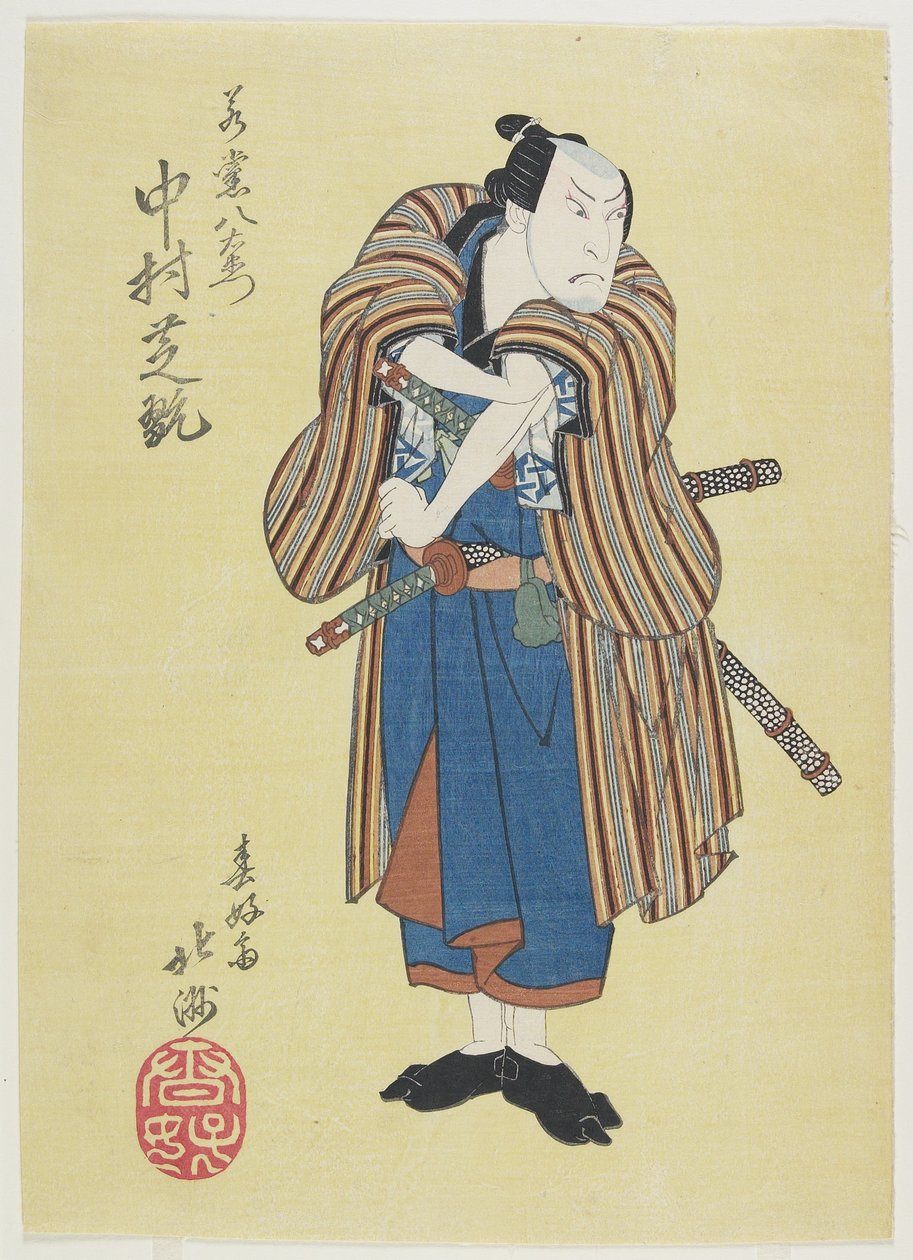 Der Schauspieler Nakamura Shikan, frühes 19. Jahrhundert von Shunkosai Hokushu