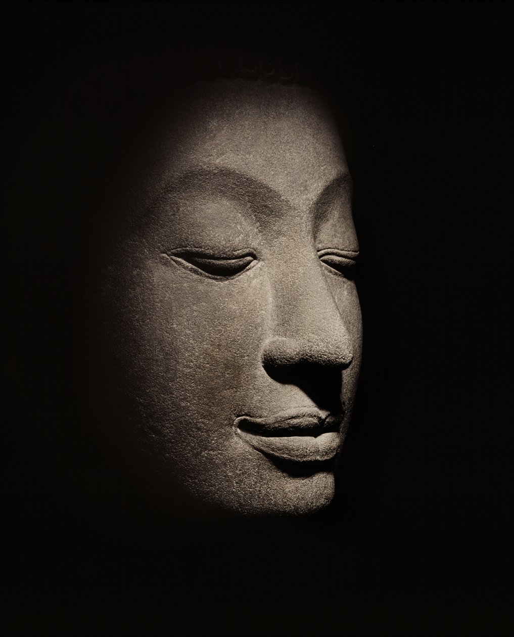 Buddhakopf aus der frühen Ayutthaya-Periode von Siamese School
