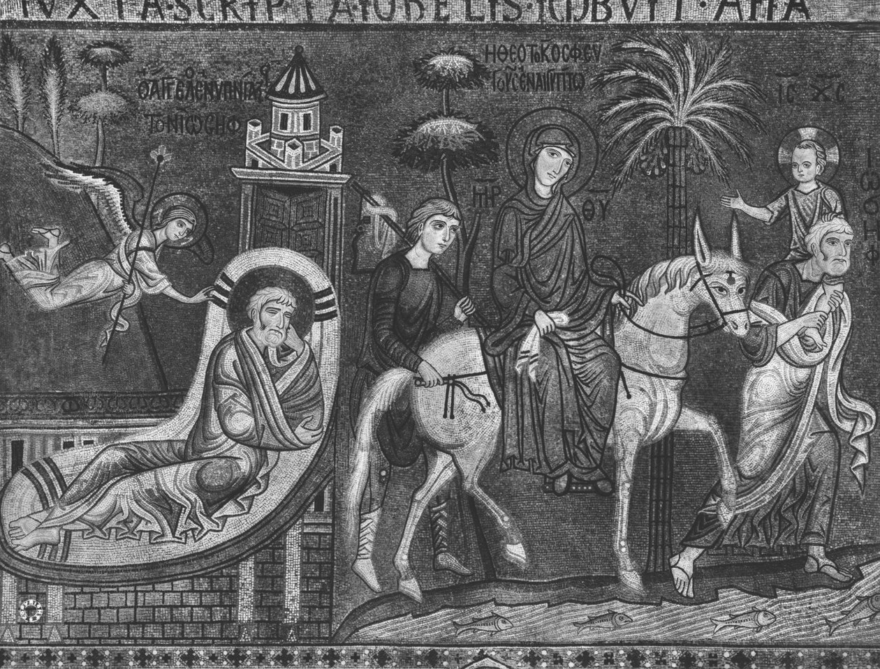 Josefs Traum und Flucht nach Ägypten von Sicilian School
