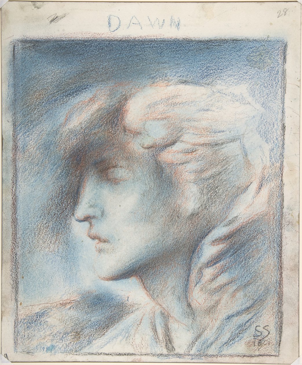 Morgendämmerung (Kopf des Hypnos) von Simeon Solomon