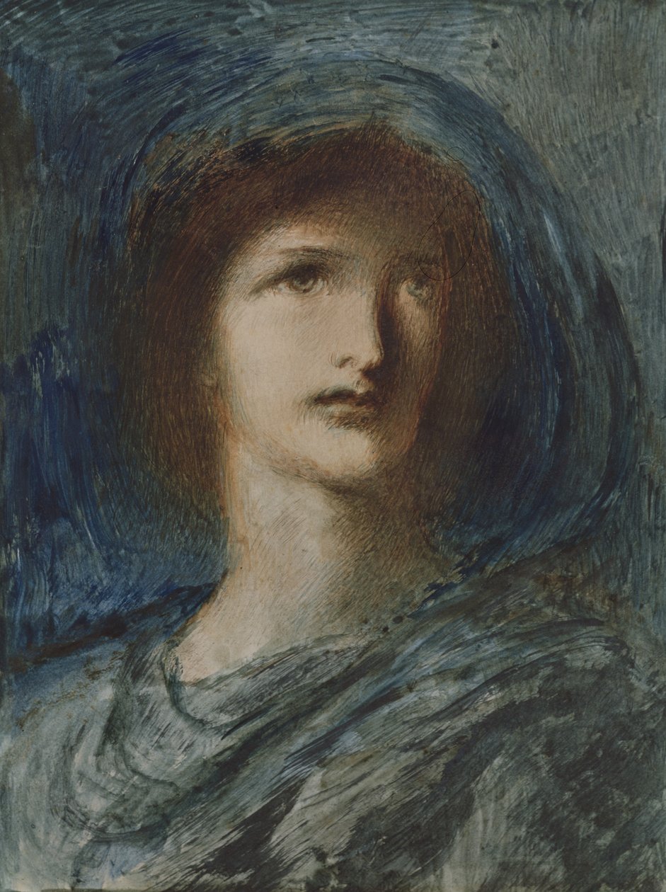 Kopf eines jungen Mädchens von Simeon Solomon