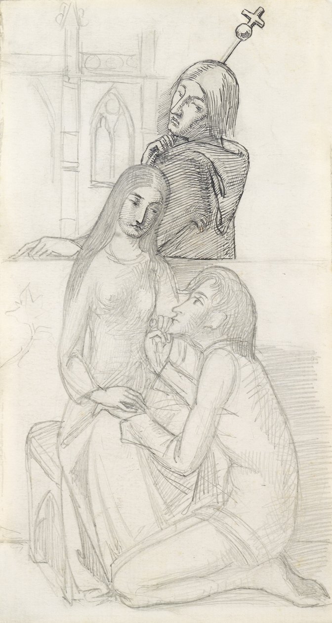 Romeo und Julia mit Pater Lawrence von Simeon Solomon