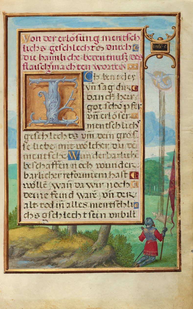 Rand mit einer Szene aus dem Leben von Gideon von Simon Bening