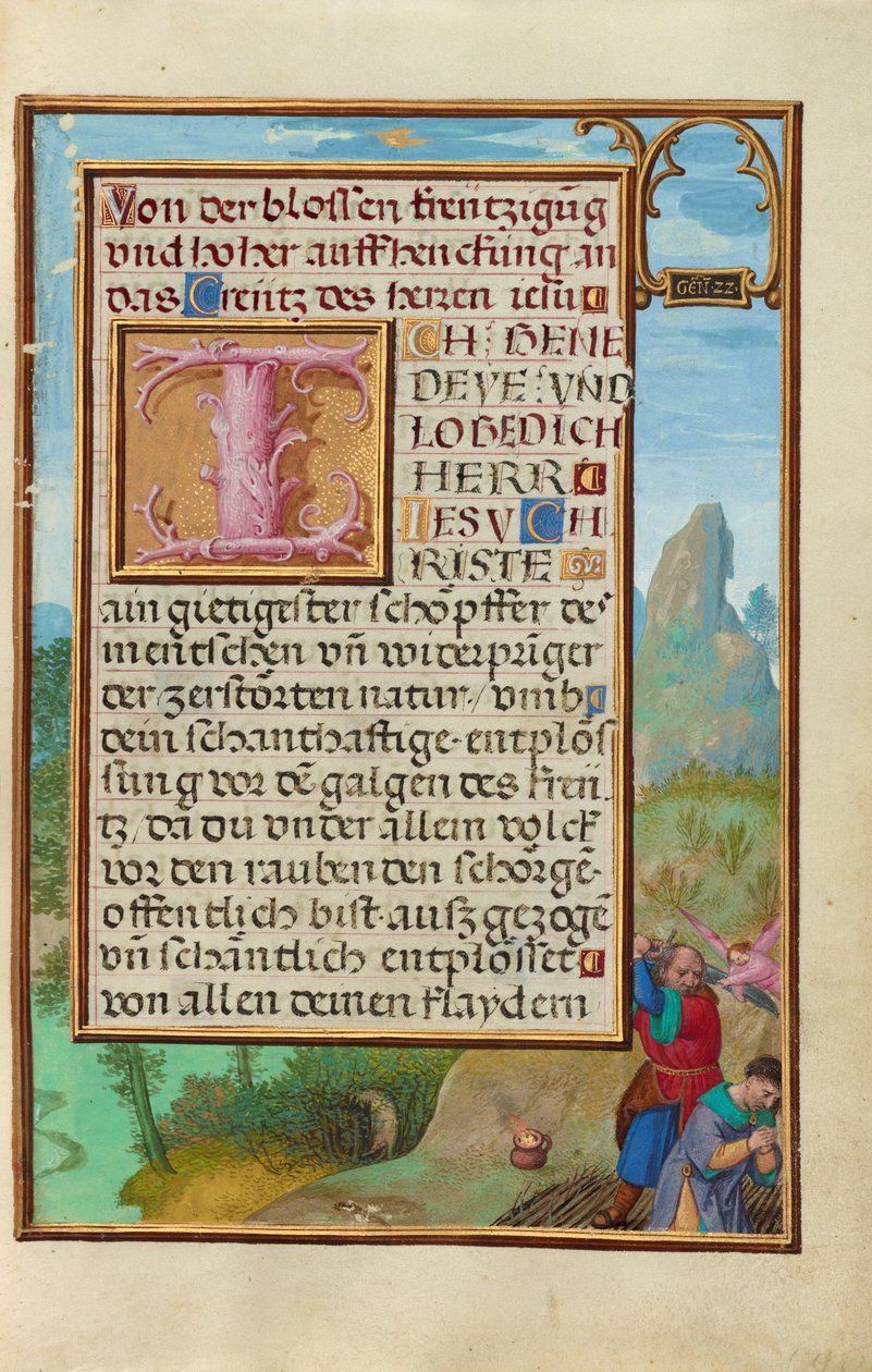 Rand mit dem Opfer Isaaks von Simon Bening