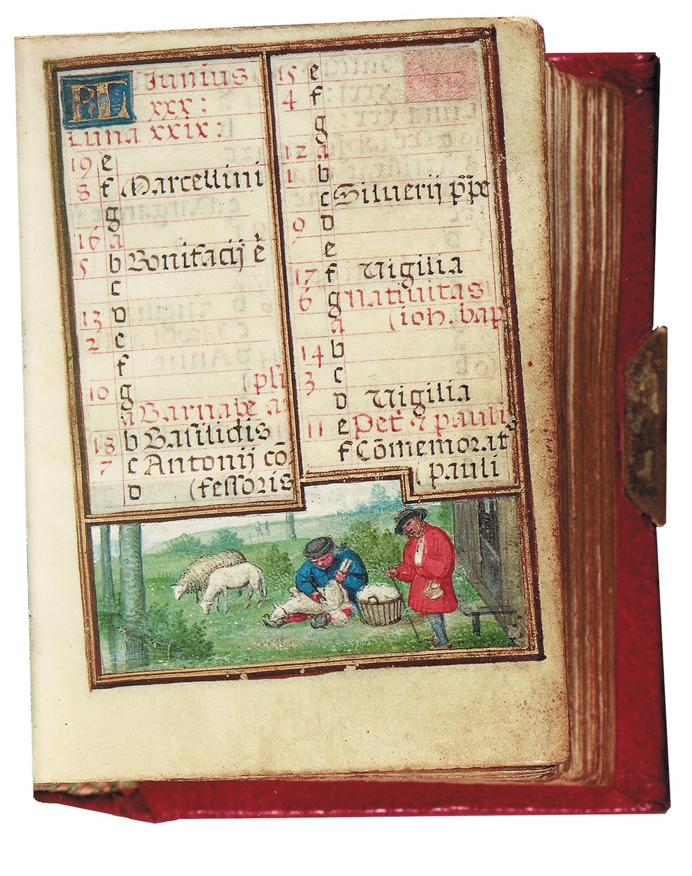Folio aus einem Miniatur-Stundenbuch, Gebrauch von Rom, Brügge von Simon Bening