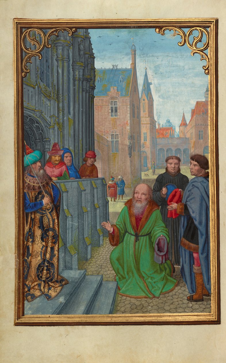 Joseph von Arimathäa vor Pilatus von Simon Bening
