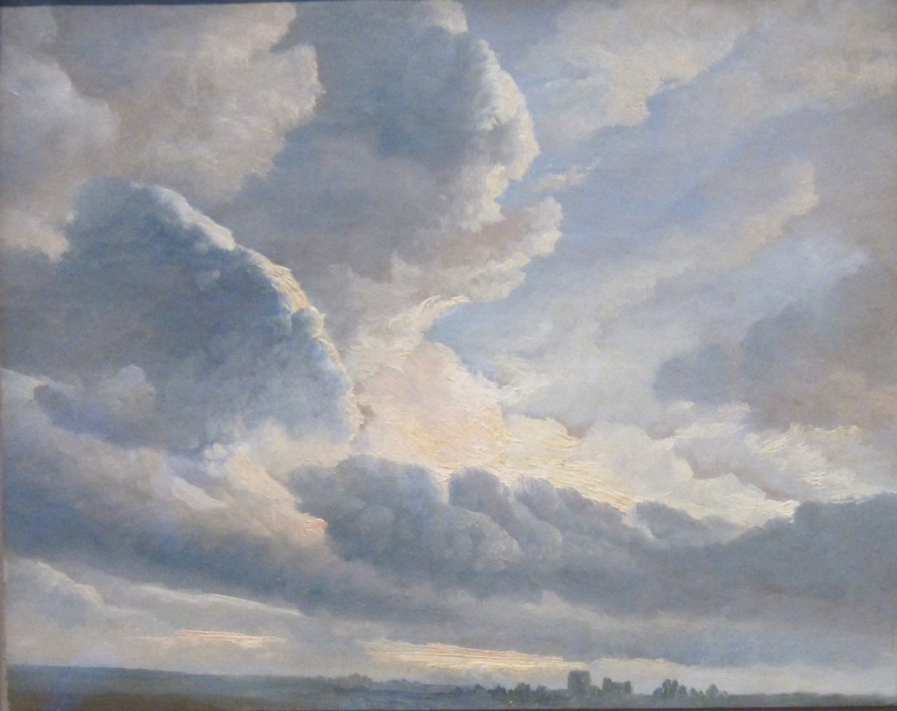 Studie von Wolken mit Sonnenuntergang in der Nähe von Rom von Simon Denis