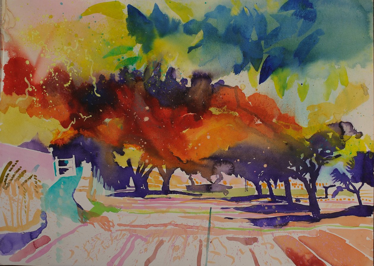 Landschaft mit Nutria, 2014 von Simon Fletcher