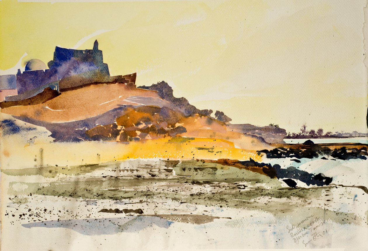 Sidi Jemour, Felsen und Küste, Djerba Tunesien, 2000 von Simon Fletcher