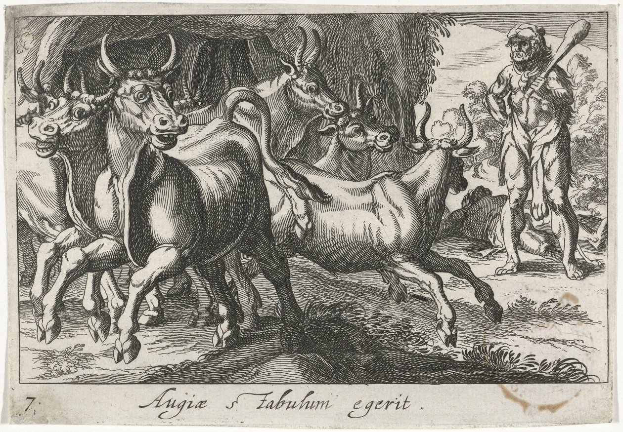 Herkules hütet die Herde von Geryon (Herculische Themen) von Simon Frisius
