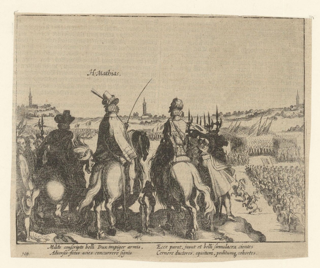 Matthias und der Prinz von Oranien halten Revue über das Staatsheer, 1578 von Simon Frisius