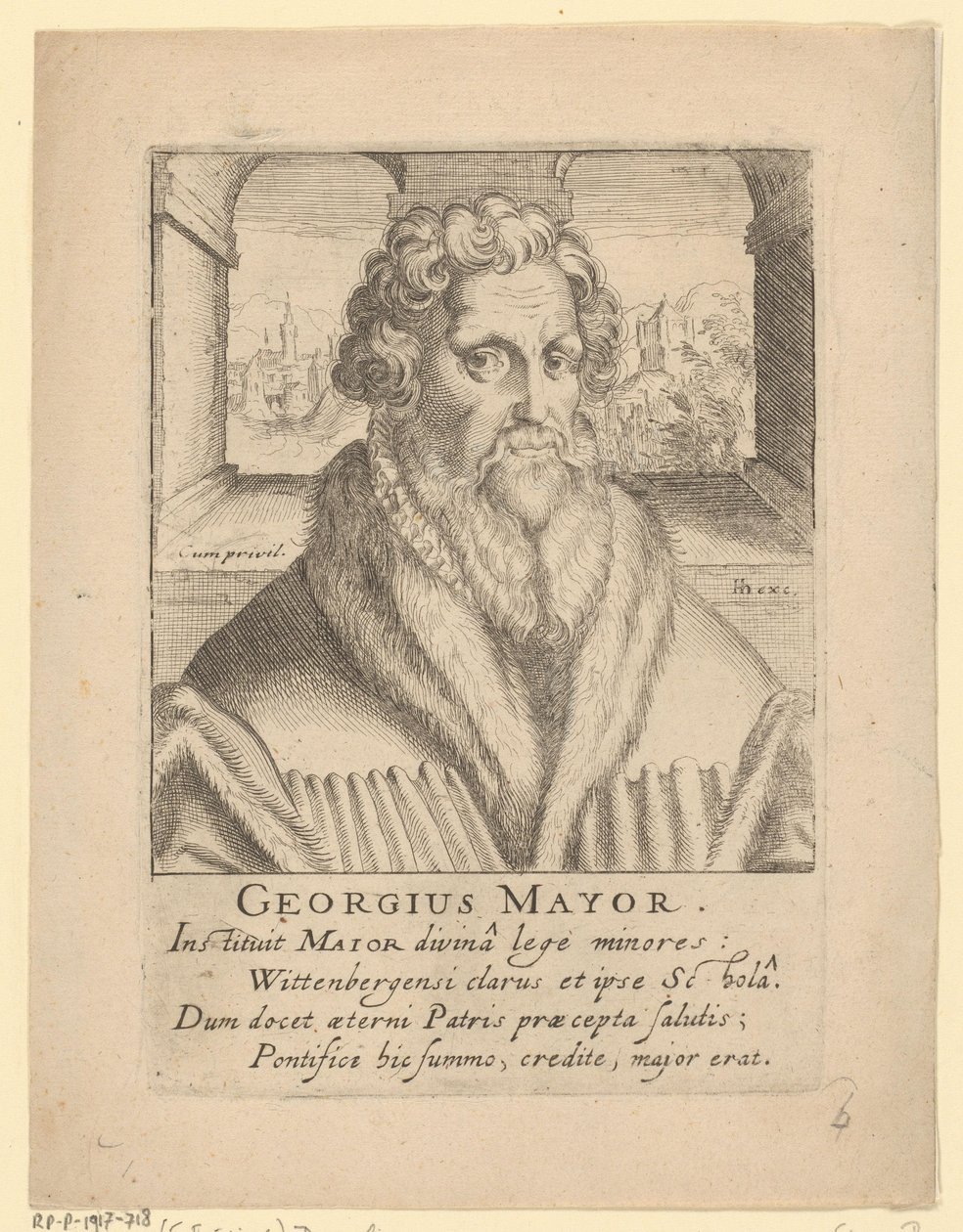 Porträt von Georg Major von Simon Frisius