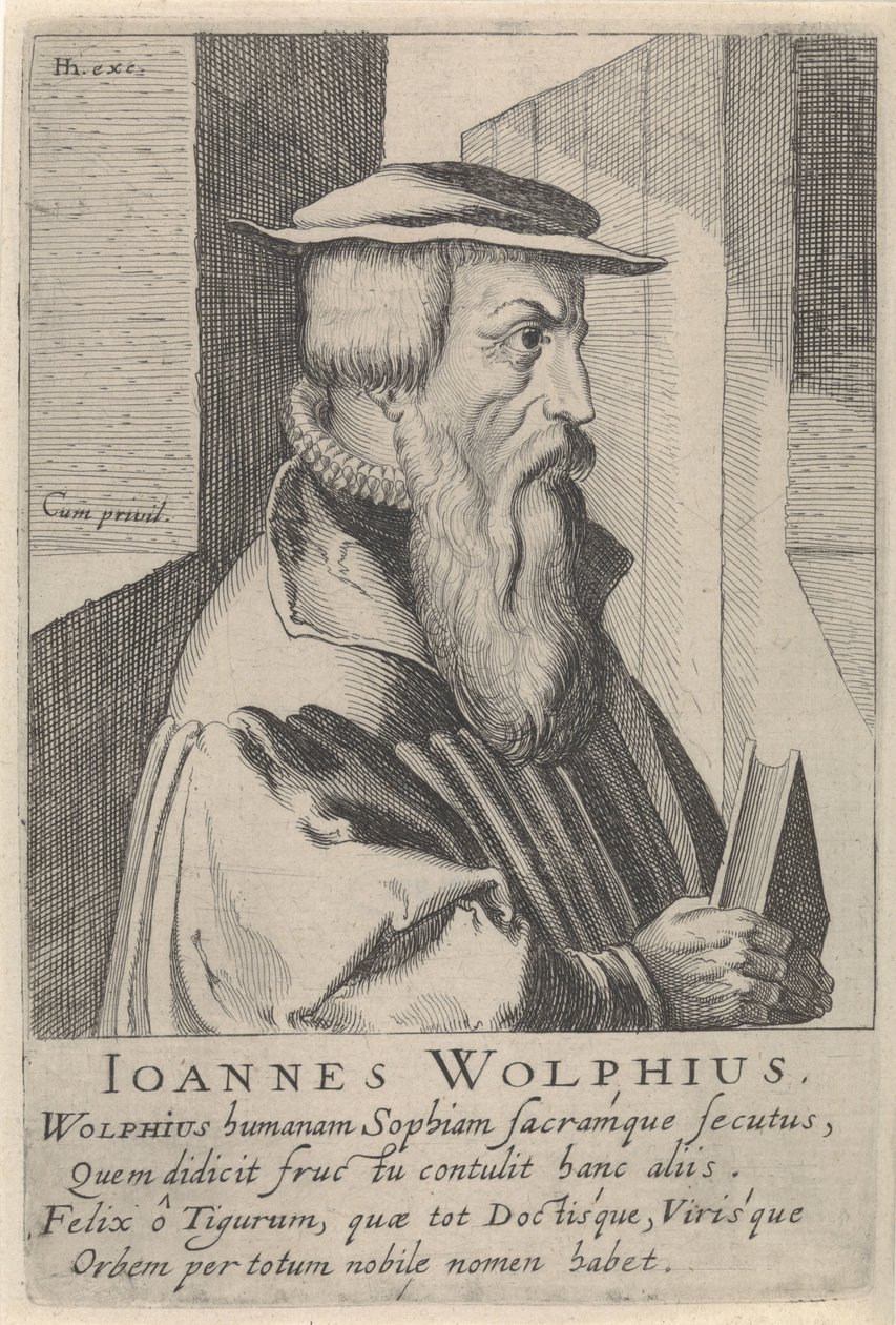 Porträt von Johann Wolf von Simon Frisius