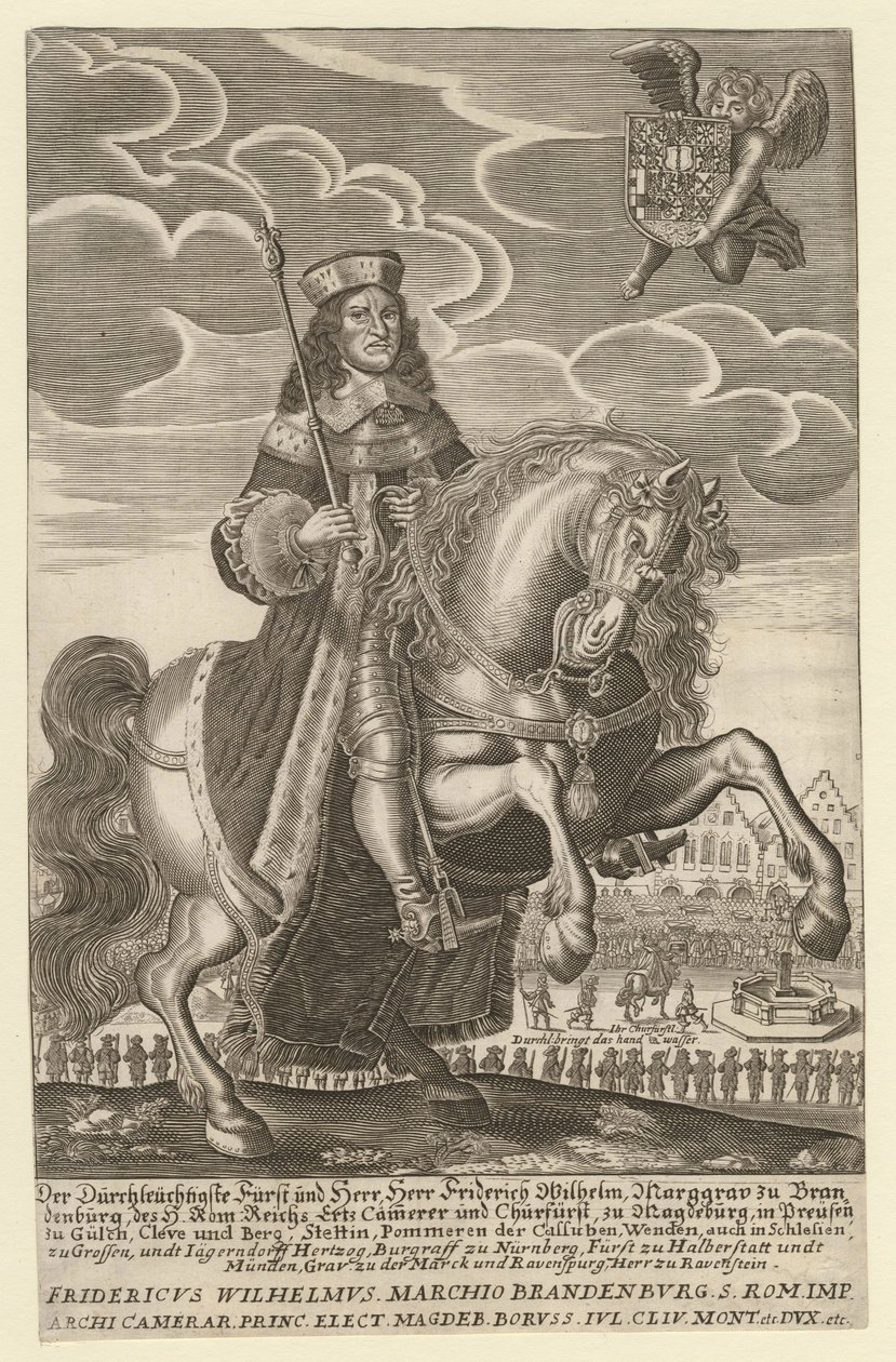 Friedrich Wilhelm I. von Brandenburg - Porträt von Friedrich Wilhelm (1620-1688), Kurfürst von Brandenburg, Herzog von Preußen von Grimm, Simon (aktiv ca. 1680) von Simon Grimm