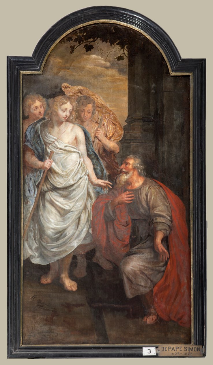 Pfarrkirche (Sint-Walburgakerk). Gemälde, Triptychon. Simon De Pape (?). Erlösung der christlichen Sklaven an die Türken. von Simon II de Pape