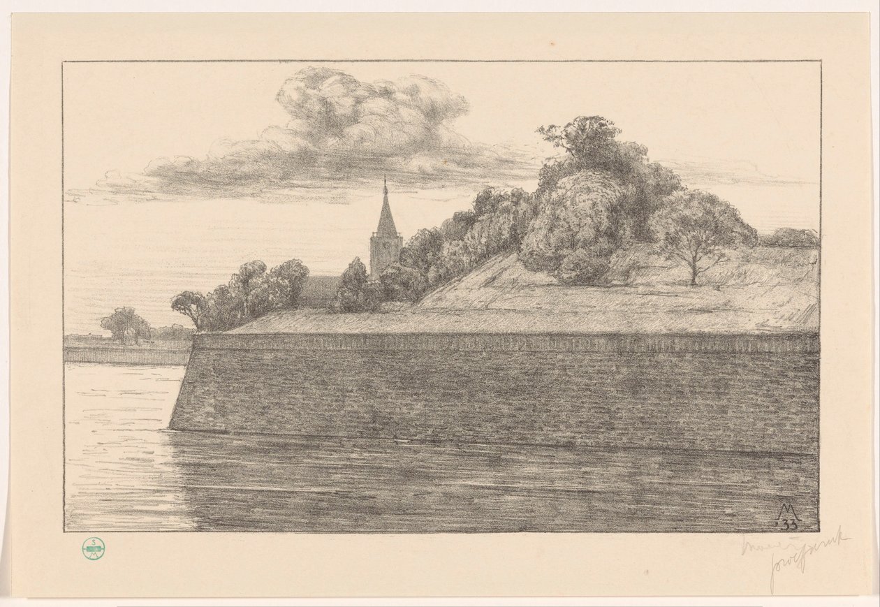 Ansicht des Bastions Promers von Simon Moulijn (signed by artist)