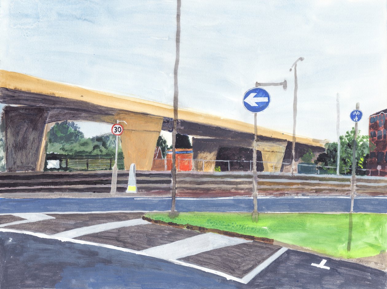 Betonüberführung, 2019 von Simon Neville
