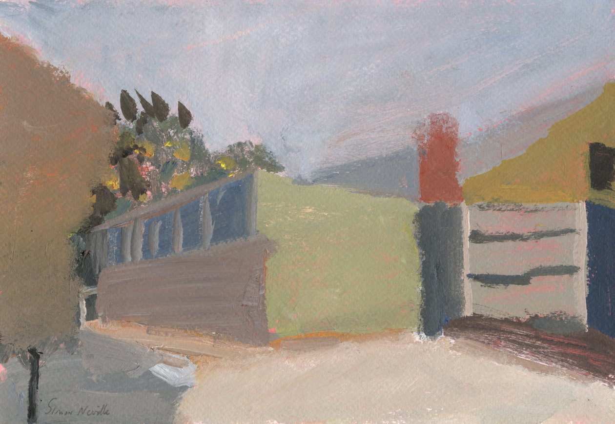 Umspannwerk und alte Gebäude Nr. 1, 2023 von Simon Neville