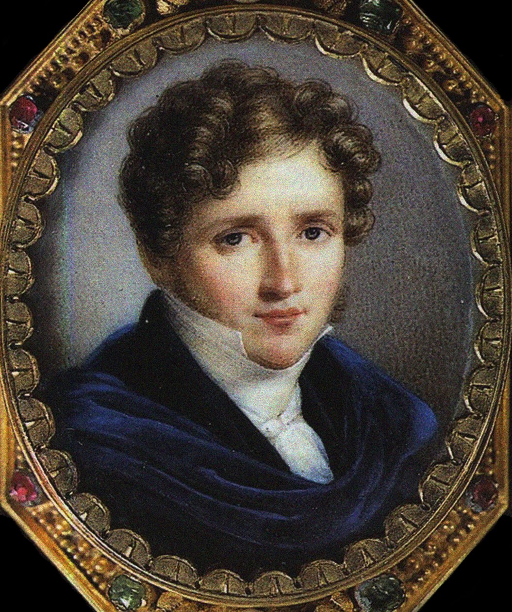 Porträt des Autors Alfred de Vigny 1797-1863, 1825 von Simon Nicolas Mansion