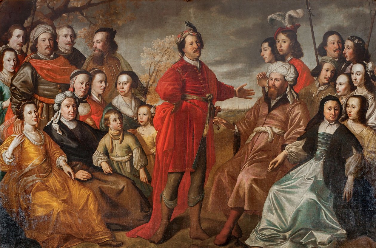 Das sogenannte Gröningsche Familienporträt, ca. 1663 von Simon Peter Tilemann
