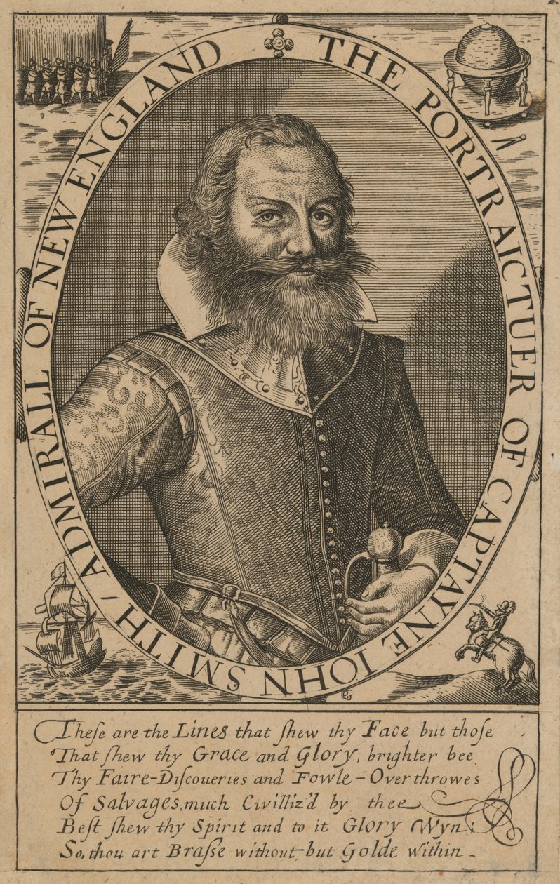 John Smith (1579/80-1631), ca. 1617 (Gravur) von Simon de (after) Passe