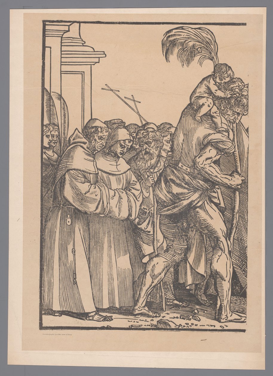 Reproduktion des ersten Teils der Druckserie Der Triumph Christi (nach Joos Lambrecht) von Simonau and Toovey