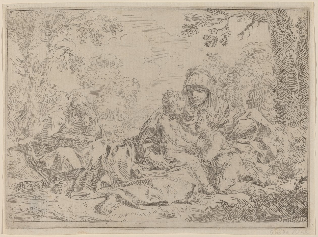 Die Heilige Familie von Simone Cantarini