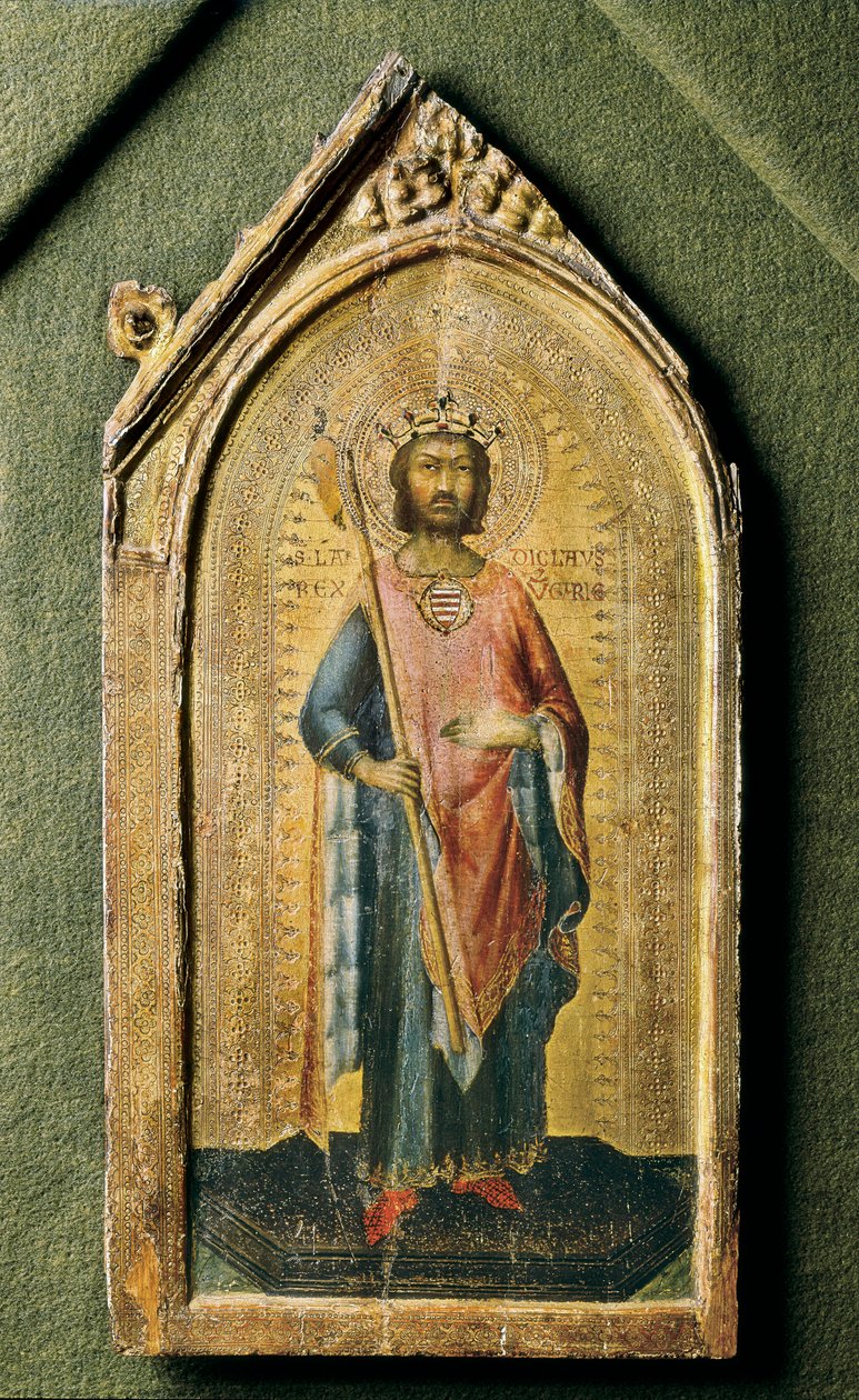 Porträt des Heiligen Ladislaus, von Simone Martini, Tempera auf Holz, ca. 1326 von Simone Martini