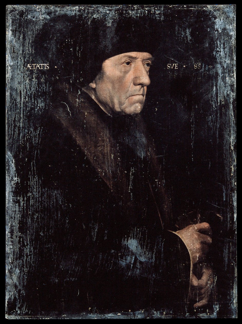 Sir John Chambers. Farbige Reproduktion eines Gemäldes von H. Holbein. Ikonographische Sammlungen von Sir John chambers