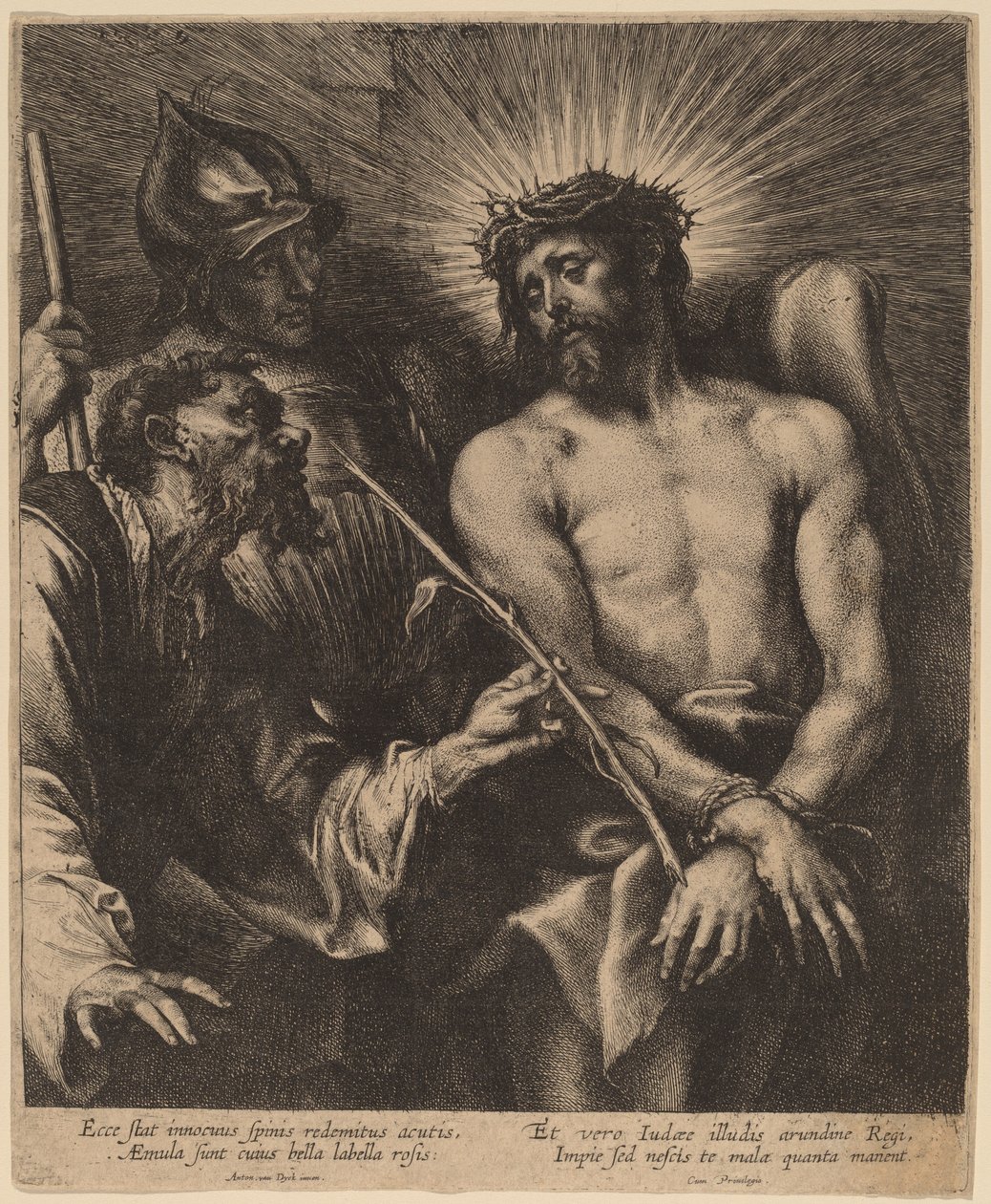 Christus mit Dornen gekrönt von Sir Anthony van Dyck and Lucas Emil Vorsterman