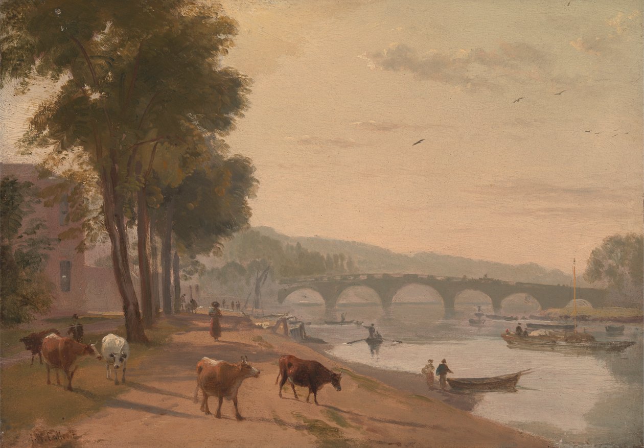 Eine Ansicht der Richmond-Brücke an der Themse von Sir Augustus Wall Callcott