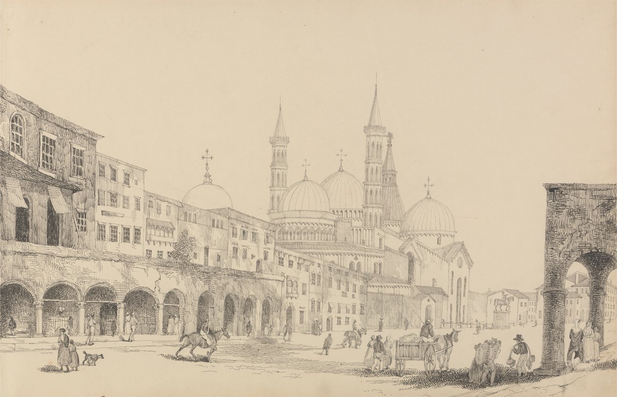 Album mit 30 Ansichten in Tirol und Italien: Kirche des Heiligen Antonio - Padua 3. Nov. 1840 von Sir Charles D
