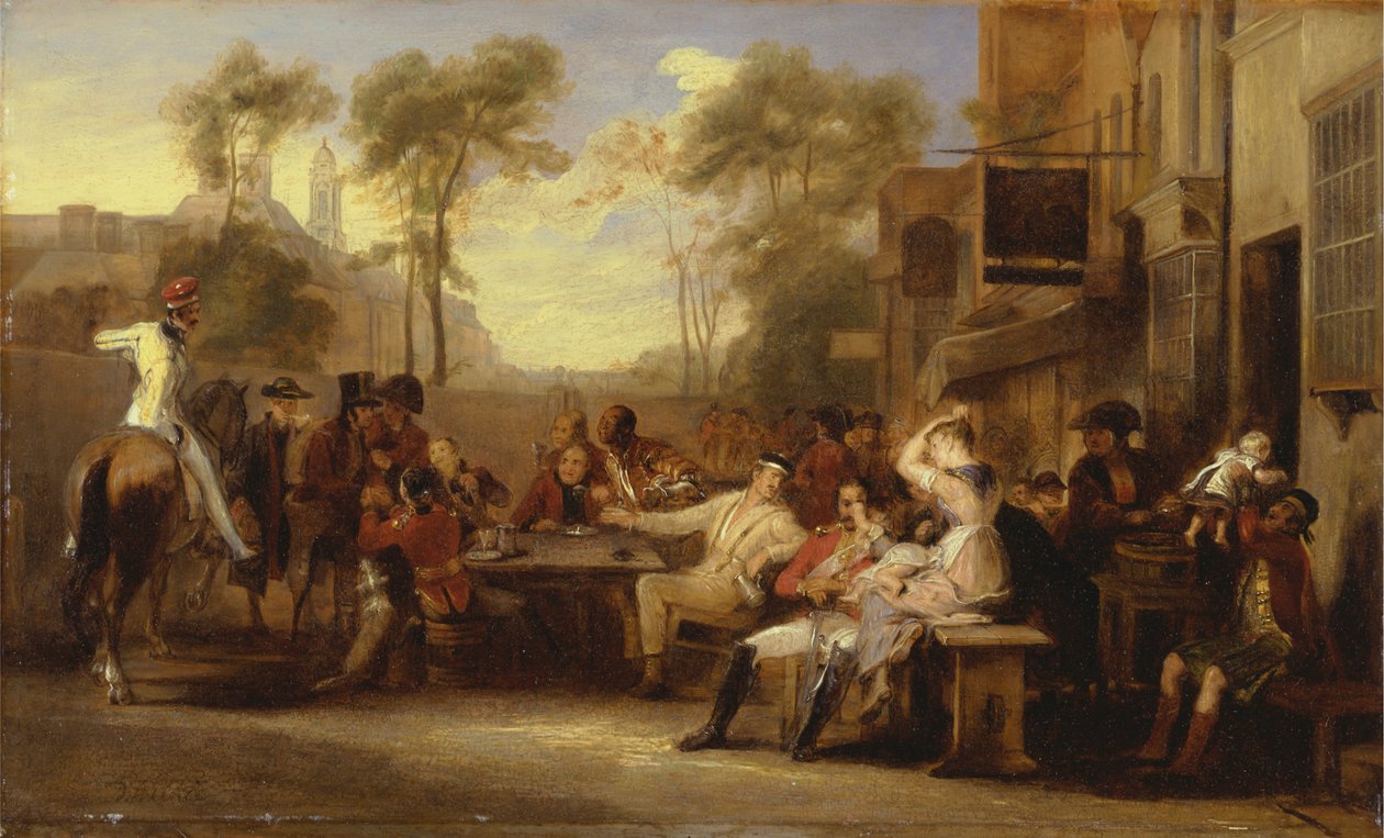 Chelsea-Pensionäre erhalten die Gazette, die die Schlacht von Waterloo ankündigt von Sir David Wilkie