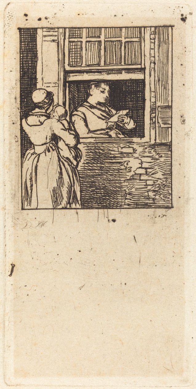 Frau am Fenster, liest einen Brief von Sir David Wilkie
