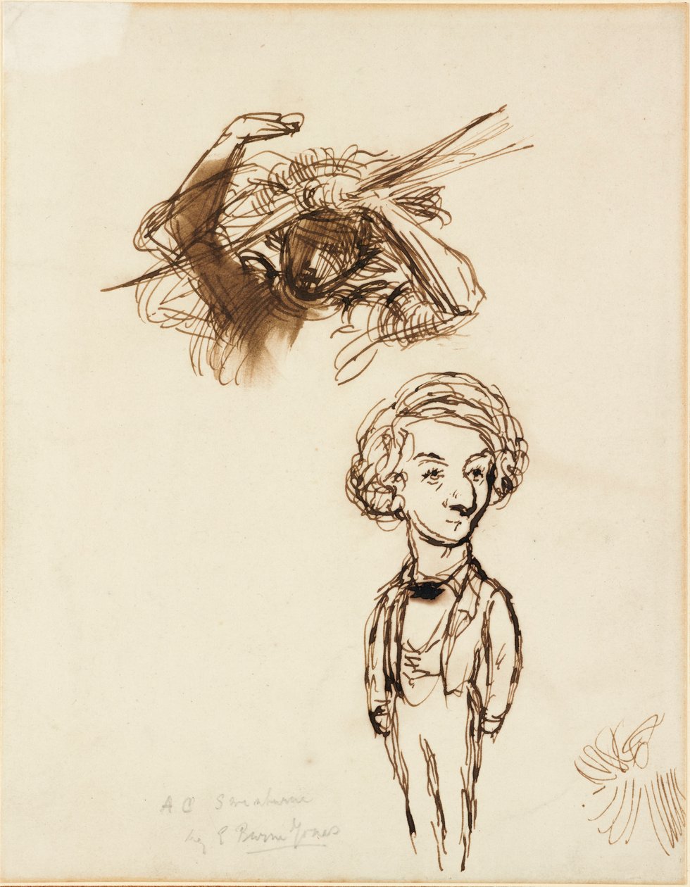 Karikatur von Algernon Charles Swinburne, 1863 von Sir Edward Coley Burne Jones