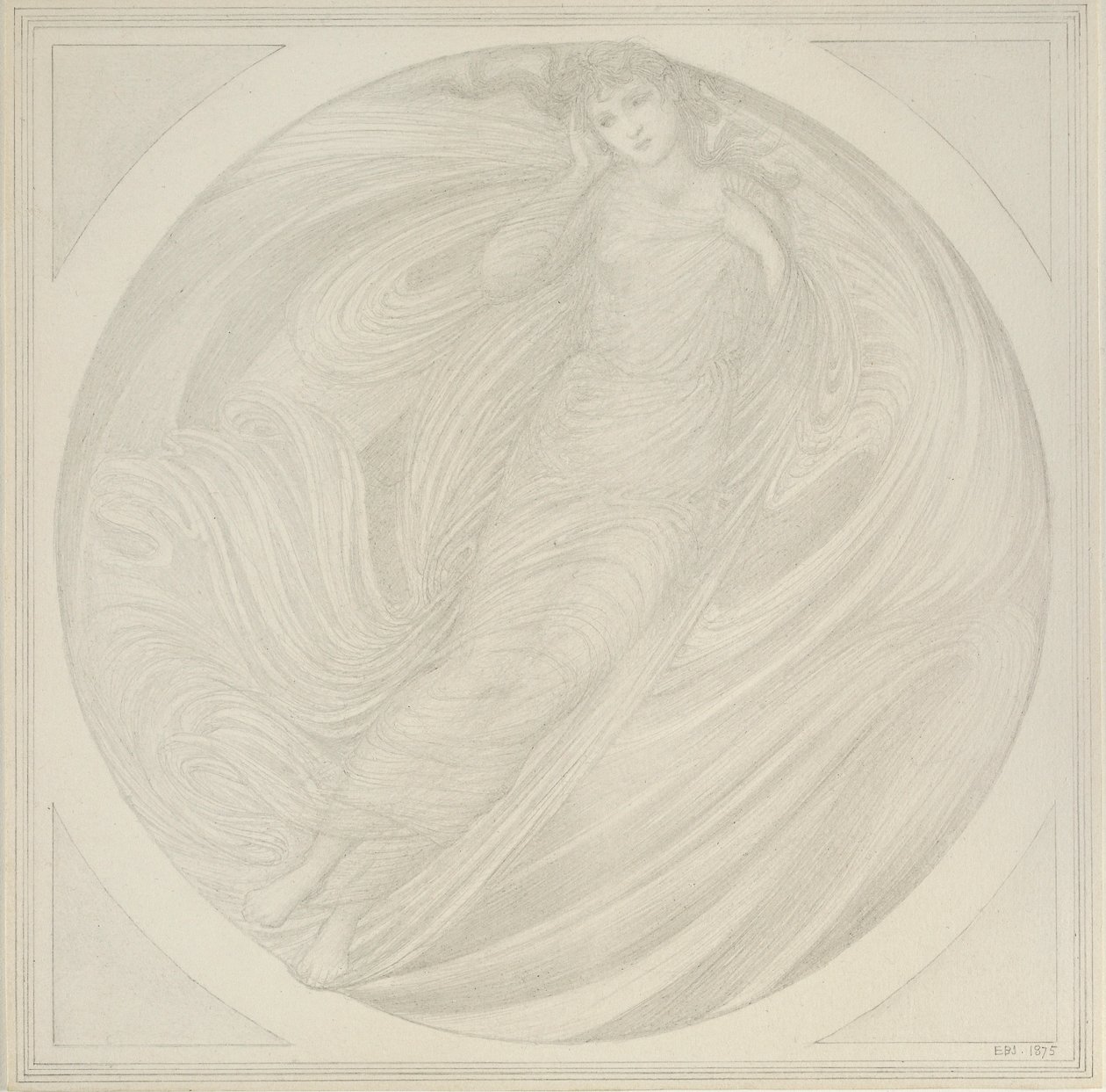 Eurydike schwebt unter Flammen, 1872-1875 von Sir Edward Coley Burne Jones