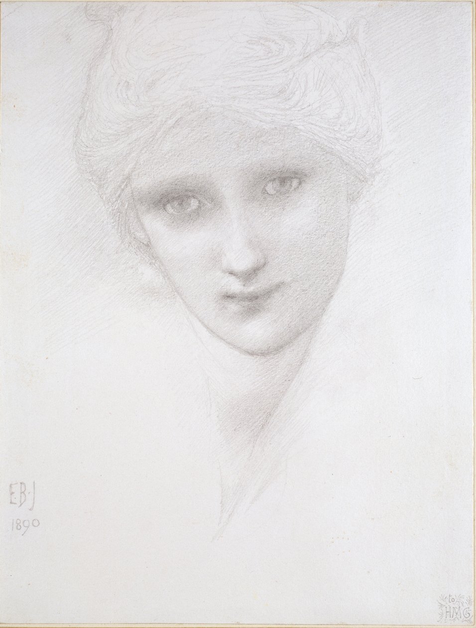 Kopf einer Frau, 1890 von Sir Edward Coley Burne Jones