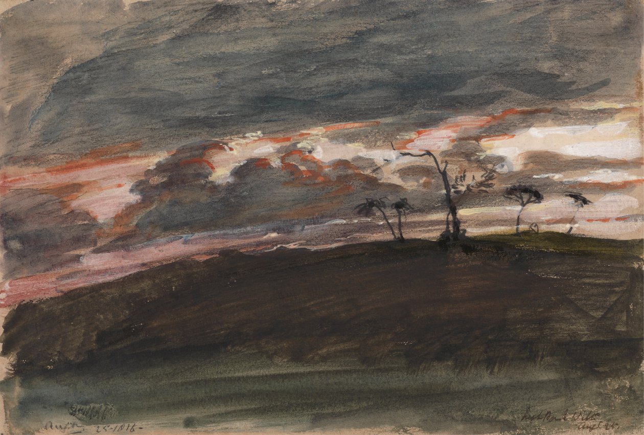 Stürmischer Sonnenuntergang, Legh Park, Wiltshire von Sir George Hayter