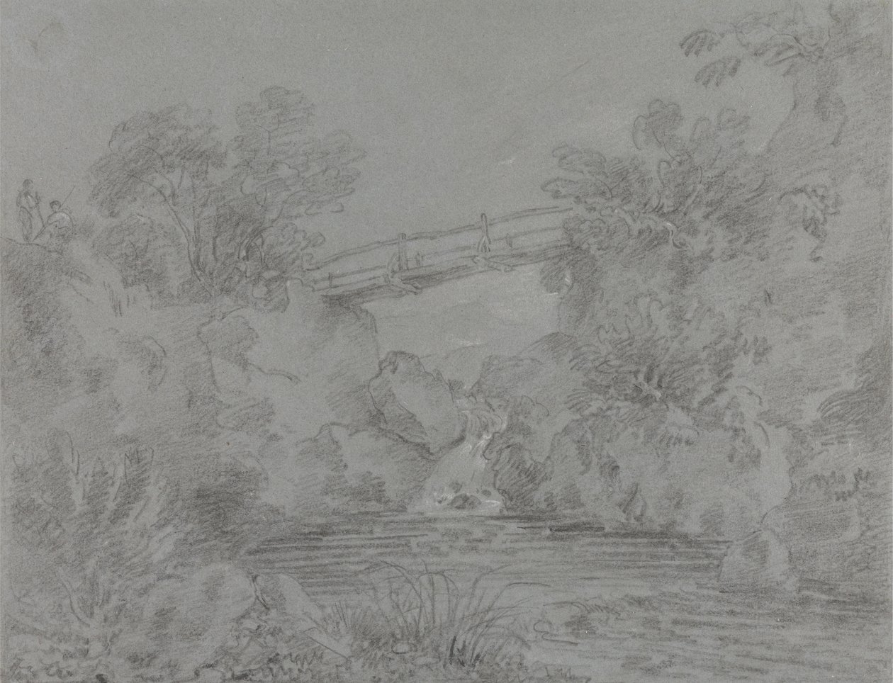 Brücke über den Teich bei Llanrwst von Sir George Howland Beaumont seventh Baronet