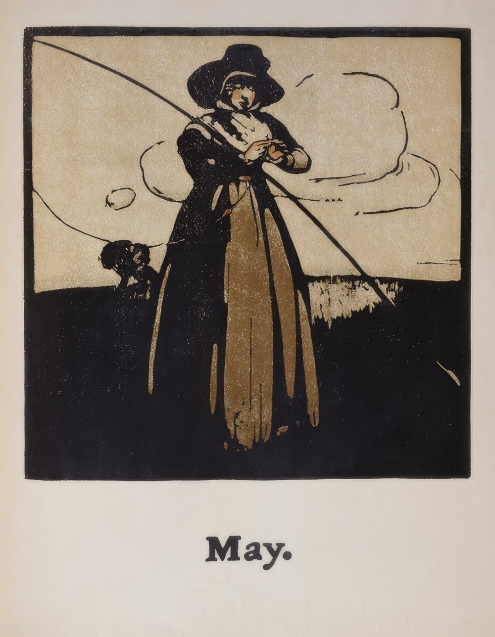 Angeln von Sir William Nicholson: hochwertiger Kunstdruck