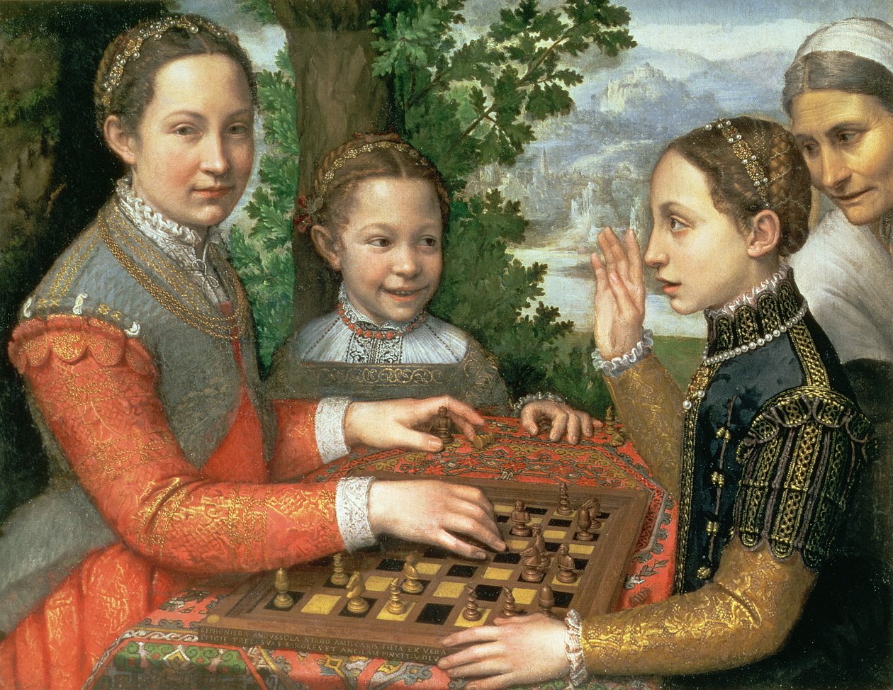 Schachspiel, 1555 von Sofonisba Anguissola