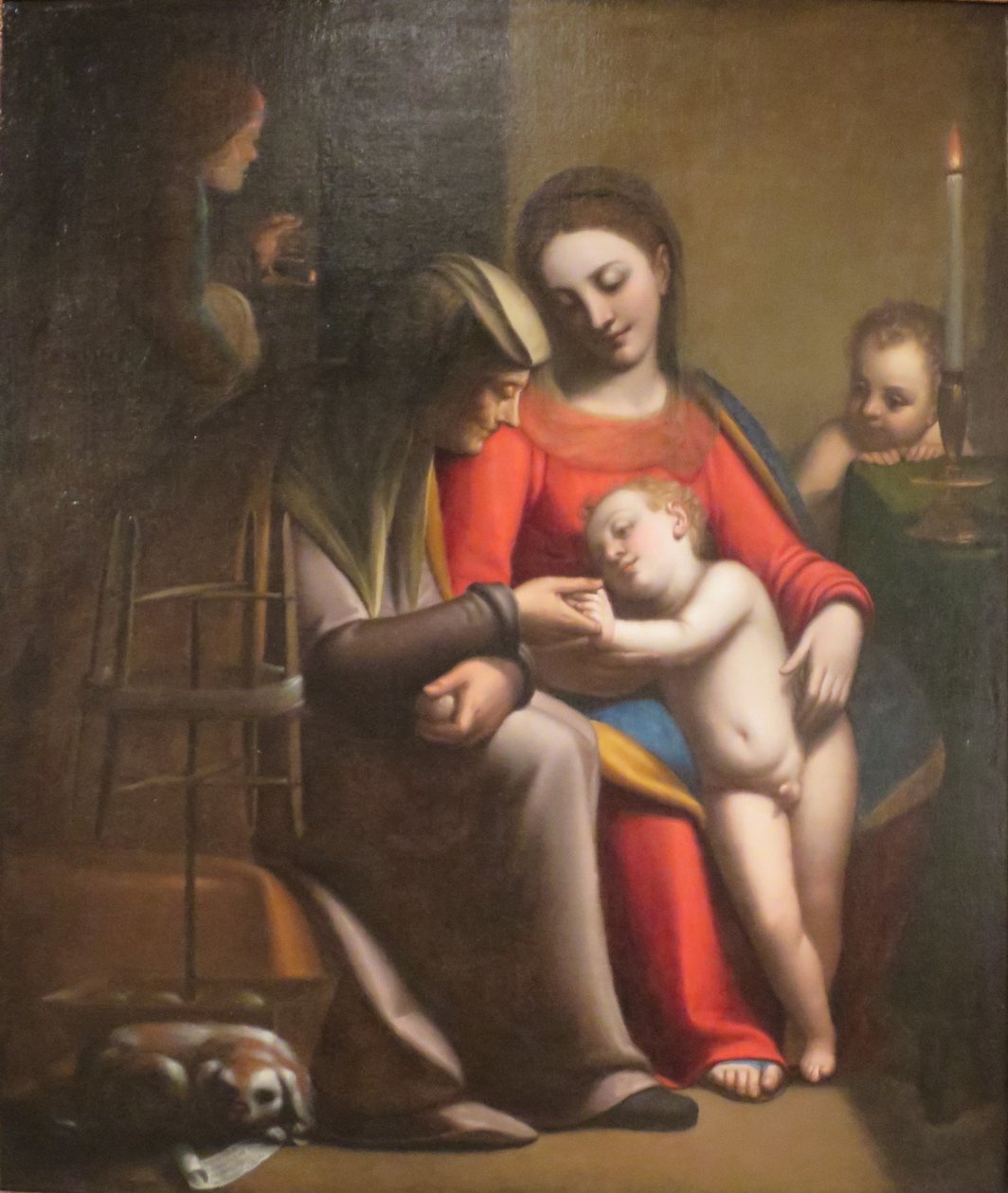 Die Heilige Familie mit den Heiligen Anna und Johannes dem Täufer von Sofonisba Anguissola