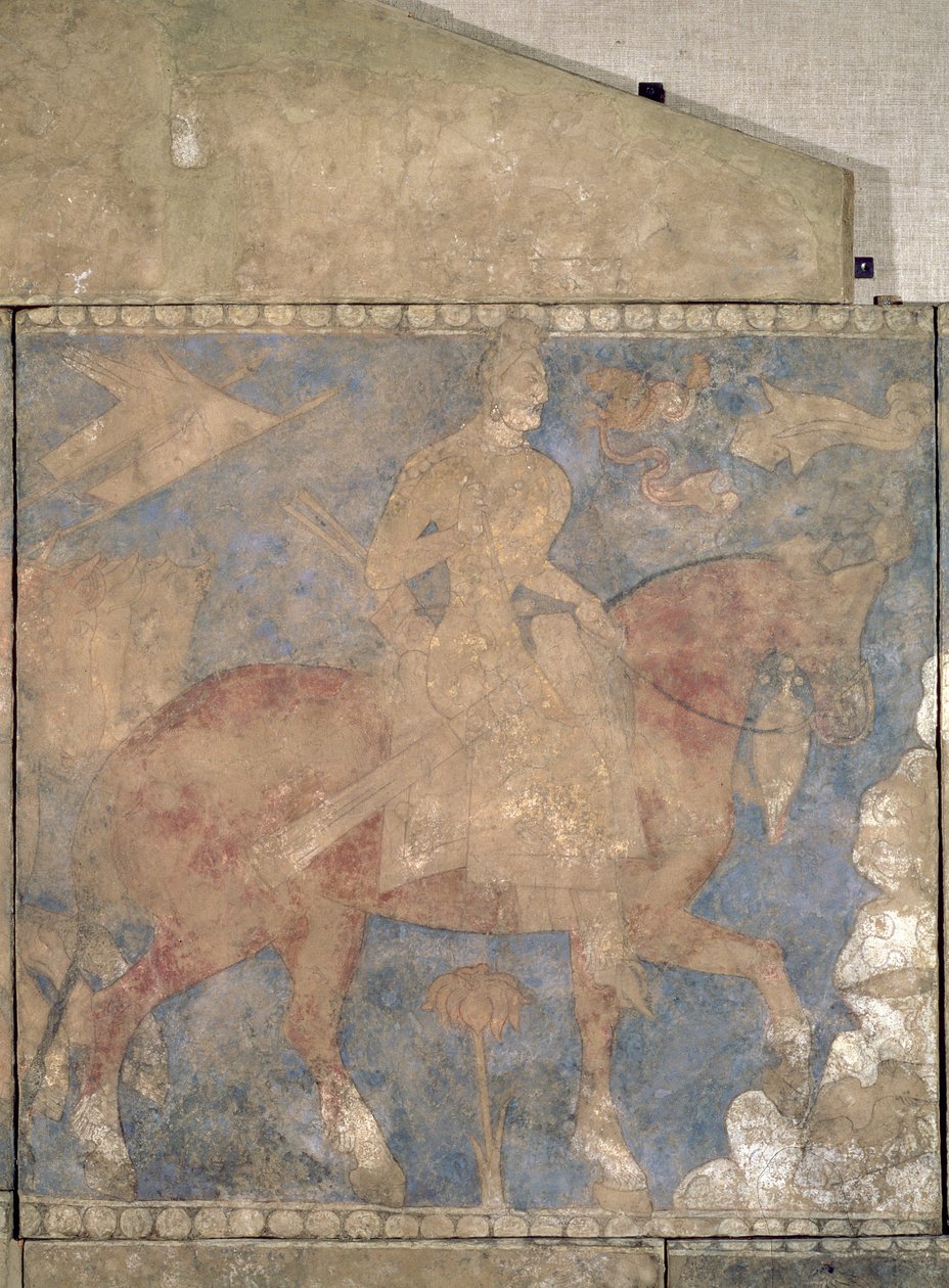 Der heldenhafte Rustam, aus Penjikent, erste Hälfte des 8. Jahrhunderts von Soghdian