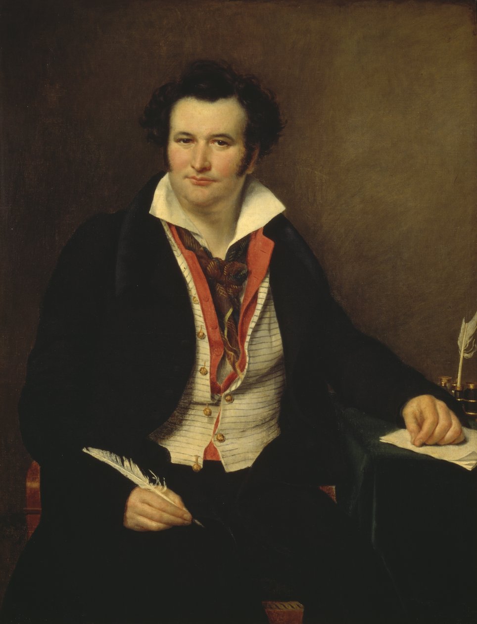 Porträt von Bernard Wolf (1778-1850), Schauspieler, Autor und Direktor des Théâtre de la Monnaie in Brüssel, vor 1823 gemalt von Sophie Rude