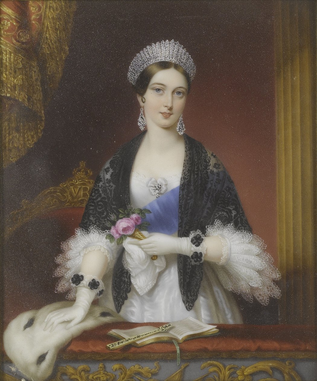 Königin Victoria in der königlichen Loge im Drury Lane Theatre im November 1837 von Sophie Lienard