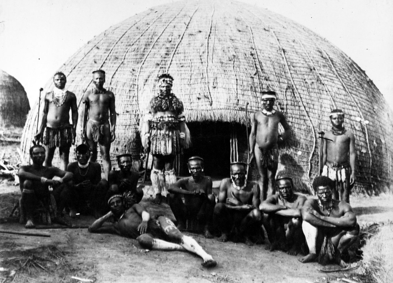 Häuptling Teteleka und Rat, ca. 1895 von South African Photographer