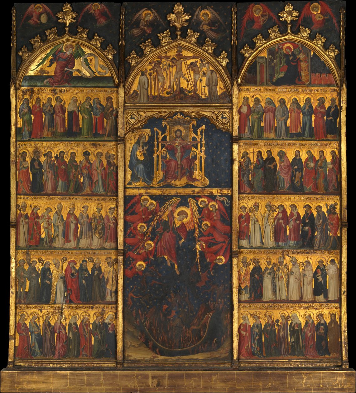 Die Dreifaltigkeit, verehrt von allen Heiligen von Spanish Painter